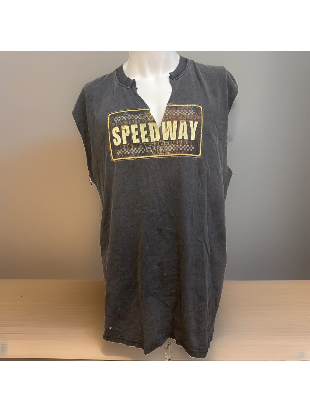 Harley Davidson Motorcycles Pat Rogers Speedway Concord NC T-Shirt XL Sleevless